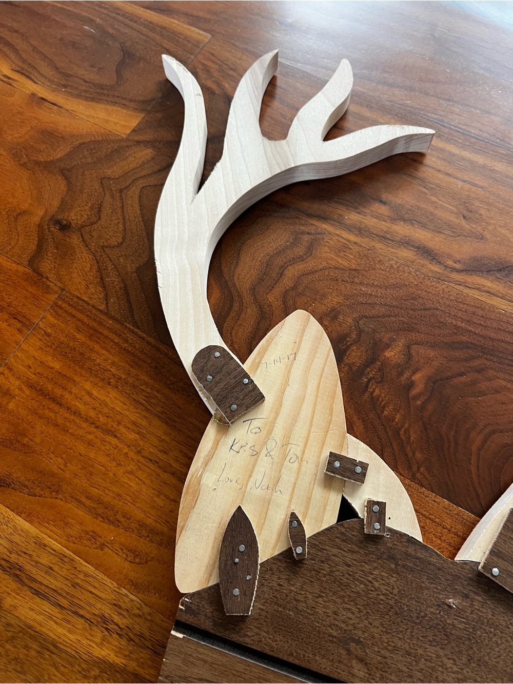 Handmade Wooden 3D Deer Head Wooden Wall Art - Picture 15 of 16